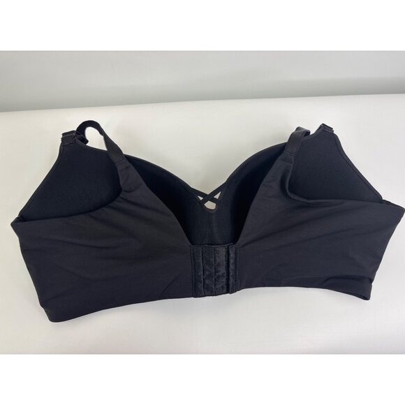 Torrid Curve 360 Back Smoothing Plunge Soft Wirefree Bra Black 46DD - Picture 3 of 4